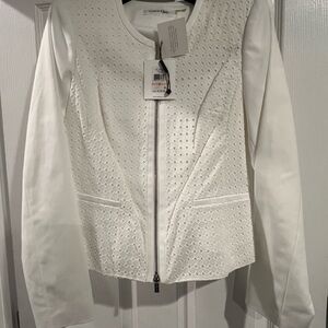 Calvin Klein White Textured Women's Blazer